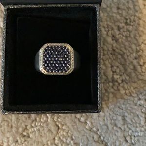 EFFY diamond/Sapphire mens ring